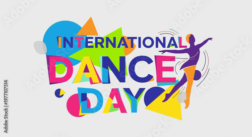 International Dance Day colorful logo design.