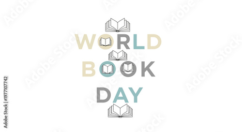 World Book Day colorful typography design.