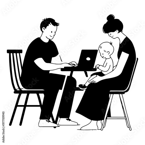 business man and woman working on laptop