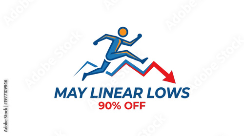 May Linear Lows Sale Financial Downside Concept