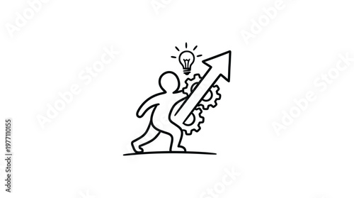 Business Concept of Progress and Creative Ideas