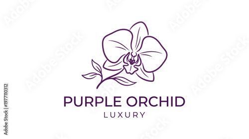 Elegant Purple Orchid Logo for Luxury Branding