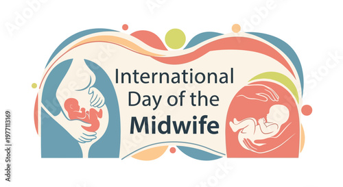 International Day of the Midwife celebration logo.