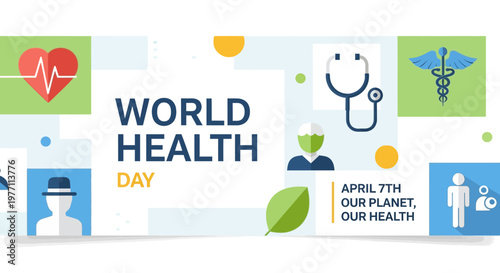 World Health Day awareness campaign poster.