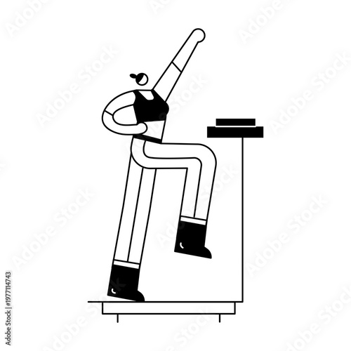 A doodle style illustration showing diet success