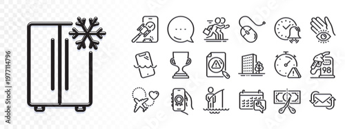 Computer mouse, Fisherman and Honeymoon travel line icons for web app. Glare of light effect. Message icon. Pack of Auction, Buildings, Search document pictogram icons. Vector