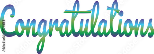 Congratulations text design.