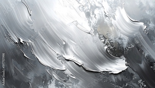 Abstract Textured Metallic Paint Strokes Background.