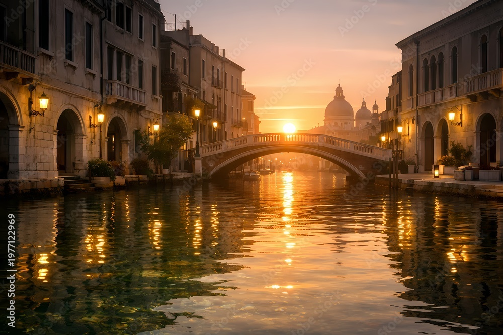 Fototapeta premium Golden Reflections of Venice