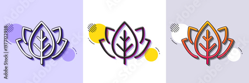 Organic tested line icon. Halftone dotted pattern. Gradient icon with grain shadow. Bio cosmetics sign. Fair trade symbol. Line organic tested icon. Various designs. Vector