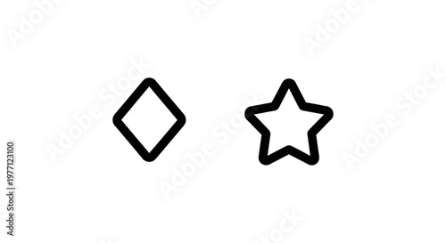 Subscription plan icons featuring diamond and star shapes for free and starter tier membership service levels subscription business interface membership software platform application marketing