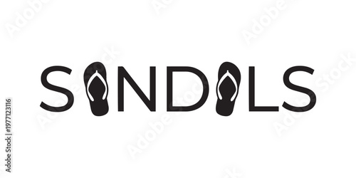 Minimalist Sandals Wordmark Logo.