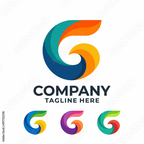 A dynamic and colorful logo design featuring a stylized letter 'G', representing modernity and creativity in branding for contemporary businesses across various industries.