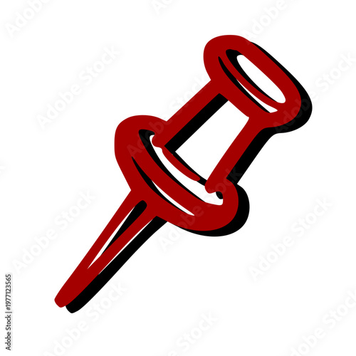 red push pin