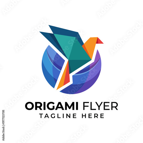 The origami-inspired bird design in stunning colors captures the essence of creativity, craft, and imagination, symbolizing freedom and artistic expression effectively.