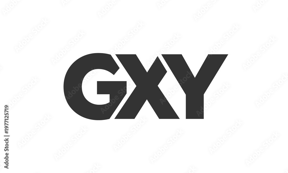 Obraz premium GXY logo design template with strong and modern bold text. Initial based vector logotype featuring simple and minimal typography. Trendy company identity.