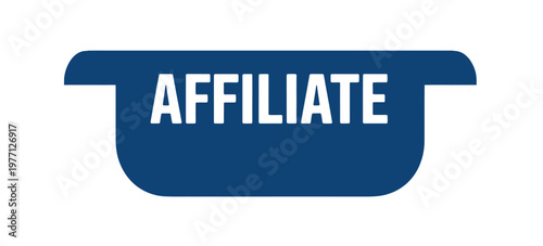 A dark blue banner displays the word affiliate in bold white lettering