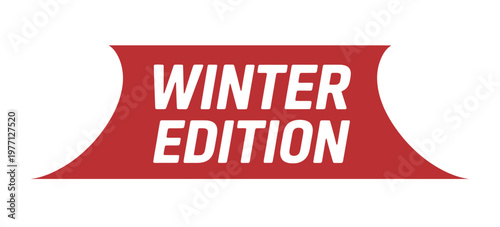 A vibrant red banner displays the words winter edition in white