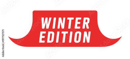 A vibrant red banner displays the text winter edition in white