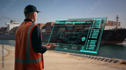 Interactive Map For Logistics Coordination. Managing Cargo Routes With Realtime Holographic Displays