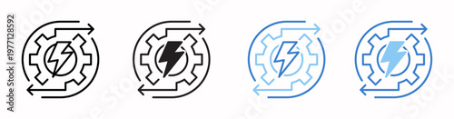 Hybrid Technology Vector Illustration In Multistyle