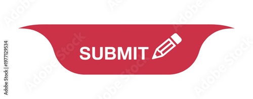 A red submit button displaying a white pencil icon