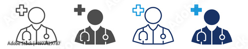 doctor icon set with multi concept