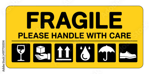 Fragile Handle With Care Warning Label