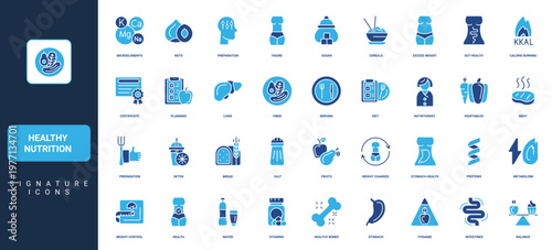 Healthy nutrition, diet planning with nutritionist, food pyramid and weight control glyph icon set. Calories and nutrients, metabolism, detox for health solid symbols vector illustration