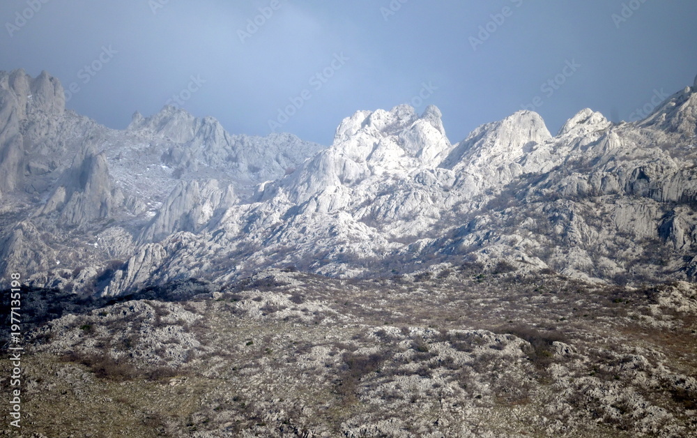 Obraz premium Tulove grede mountain, Velebit Nature Park, Zadar County, Croatia. Europe