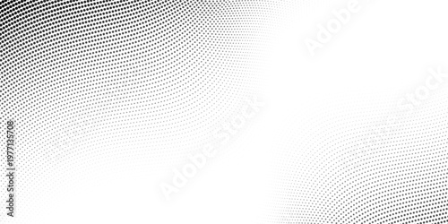 Black and white halftone dots pattern. abstract vector background