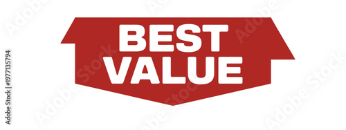 A vibrant red banner proclaims best value in bold white lettering