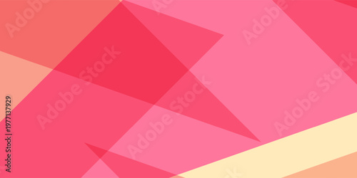Abstract Geometric Overlapping Shapes in Pink and Peach Tones.