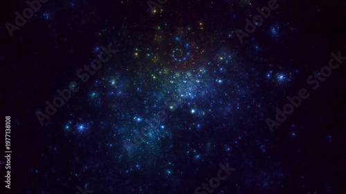 3d rendering illustration of Vibrant abstract background featuring flowing blue neon light waves with glowing energy effects