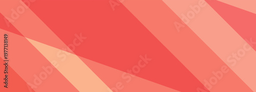 Abstract Geometric Pattern of Overlapping Coral and Peach Colored Stripes.