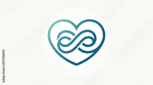Heart Shape With Infinity Symbol Logo