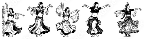 Mythical phoenix bird flying with wings spread in an artistic ink splatter style