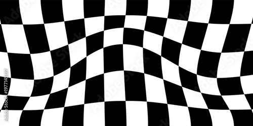 Race flag grunge background, car rally or motocross finish flag with vector checker pattern. Grunge race flag for car racing sport or bike speedway, motorsport