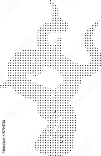 Abstract Pixelated Bitmap Halftone Dotted Dither Pattern Background Texture Graphic Element Overlay Design