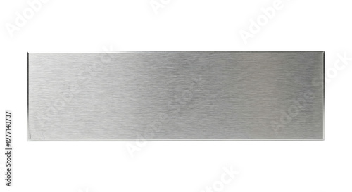 Canvastavla Blank brushed silver metal plate mockup