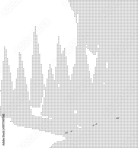 Halftone Dither Pixelated Bitmap Dotted Abstract Pattern Background Texture Overlay Graphic Design Element Vector Art