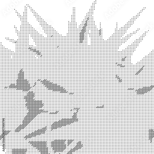 Halftone Dither Pixelated Bitmap Dotted Abstract Pattern Texture Background Overlay Graphic Design Element Vector