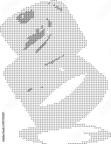 Halftone Dither Pixelated Bitmap Dotted Texture Pattern Background Overlay Graphic Element Design Vector Illustration Abstract Effect