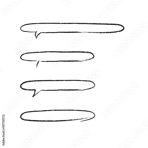 긴 말풍선 벡터