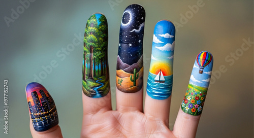 hand painted with colored pencils