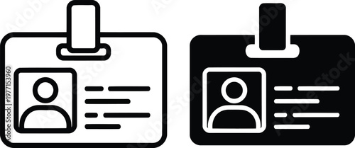 ID card badge icon vector illustration.