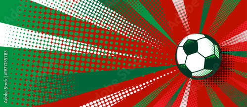 International Football Event Banner with Modern Graphic Style