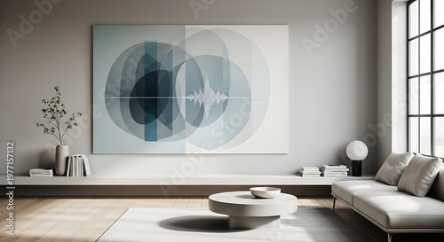 modern living room with window