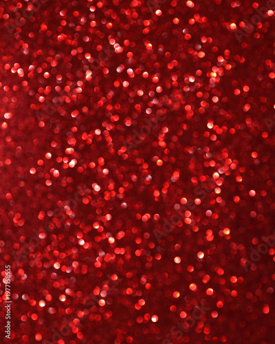 Photos Vibrant red glitter bokeh abstract background