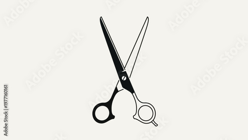 Scissors cutting tool for grooming hair.